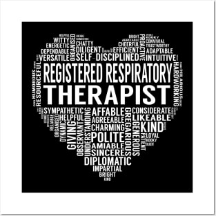 Registered Respiratory Therapist Heart Posters and Art